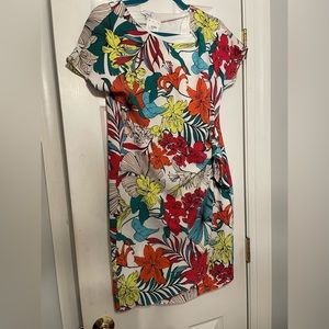 Women tropical floral dress